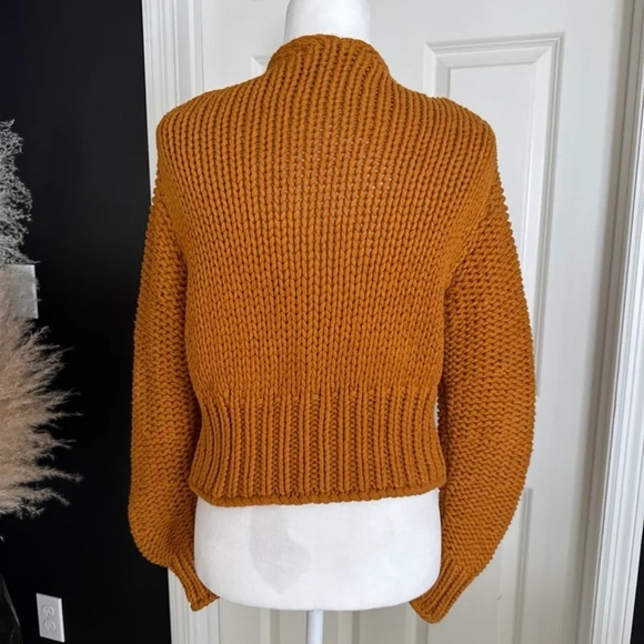 Free People Glow For It Crop Cardigan Sweater
 Size XS
Mustard yellow - Picture 6 of 12